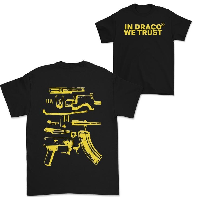 In Draco We Trust Double Sided Tee, White Color and Black Color Unisex T-Shirt, unisex tshirt Hoodie, Sweatshirt