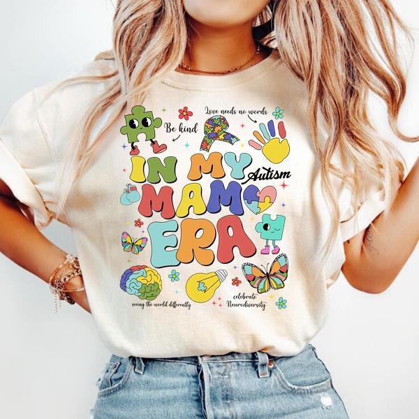 In My Autism Mama Era Shirt, Autism Mama Shirt, Autism Awareness Shirt, Autism Mom Shirt Hoodie, Sweatshirt | TeeBloomCo.com