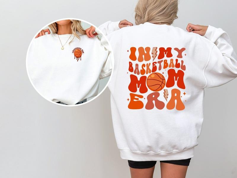 In My Basketball Mama Era Sweatshirt, Basketball Mom Shirt, Basketball Lover Sweatshirt, Game Day Mom Crewneck,...