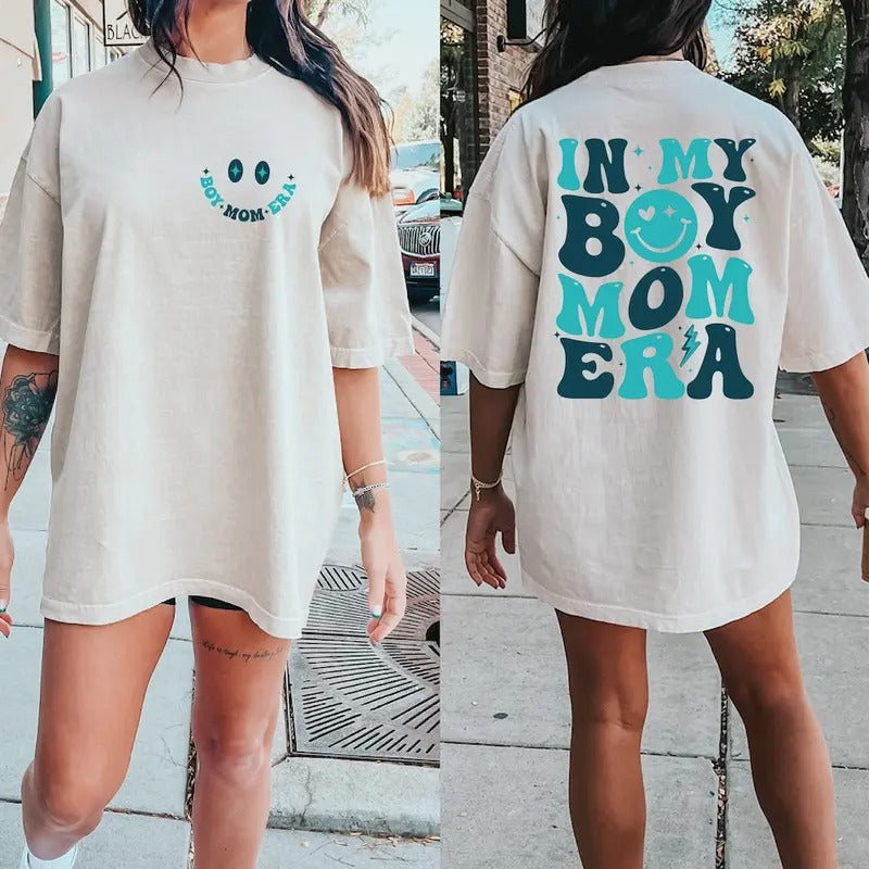 In My Boy Mom Era Shirt, Boy Of Mom, Cool Moms Club Shirt, Gift For Mom, Funny Mom Shirt Hoodie, Sweatshirt | TeeBloomCo.com
