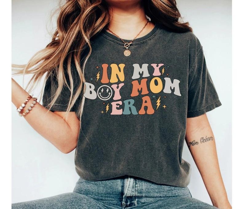 In My Boy Mom Era T Shirt, Boy Mama Shirt, Boy Mom Club Shirt, Baby Reveal Tshirt, Expecting Mom Gift, Mom Of Boys,...