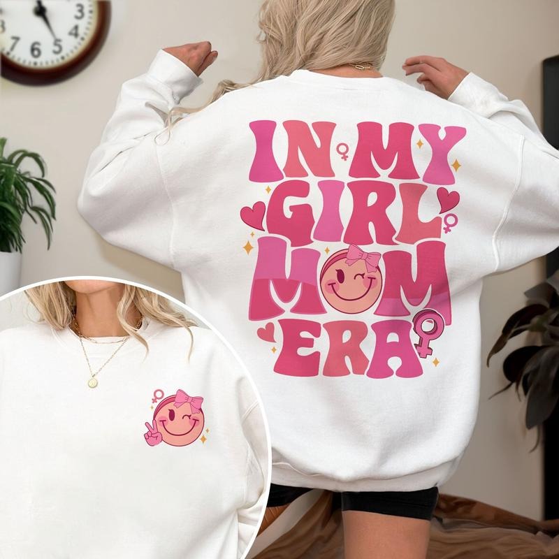 In My Girl Mom Era Shirt Design Girl Mom Era Instant Cool Moms Club Girl Mom Outfits Girl Mama Gender Reveal Cotton...