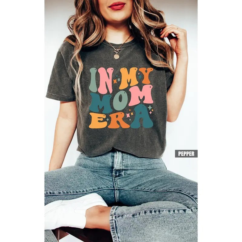 In My Mom Era Shirt Comfort Colors Retro Mom Outfit New Mom & Pregnancy Clothing Women's Funny Concert T-shirt Mom's...