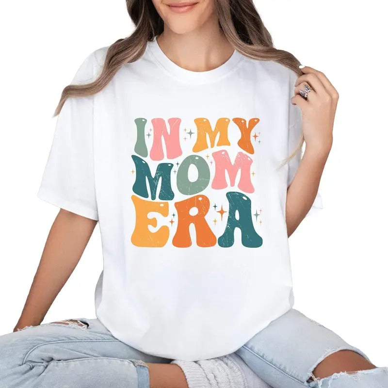 In My Mom Era Shirt, Retro Mom Clothes, Mom's Birthday T Shirt, New Mom & Pregnancy Outfit, Women's Funny Concert T...
