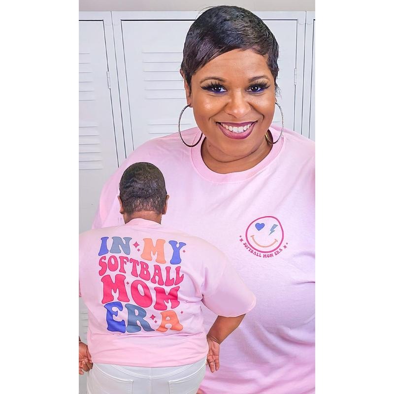 In My Softball Mom Era Graphic T-Shirt Hoodie, Sweatshirt | TeeBloomCo.com