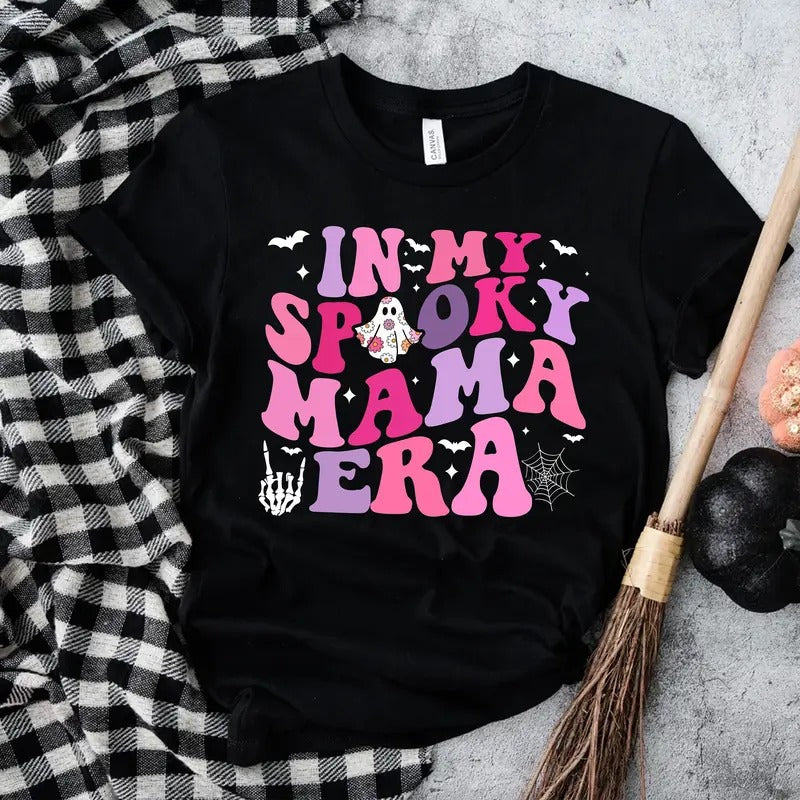In My Spooky Mama Shirt Halloween Mom Shirt Spooky Mama Shirt Halloween Mama Shirt Halloween Family Shirt Cotton...