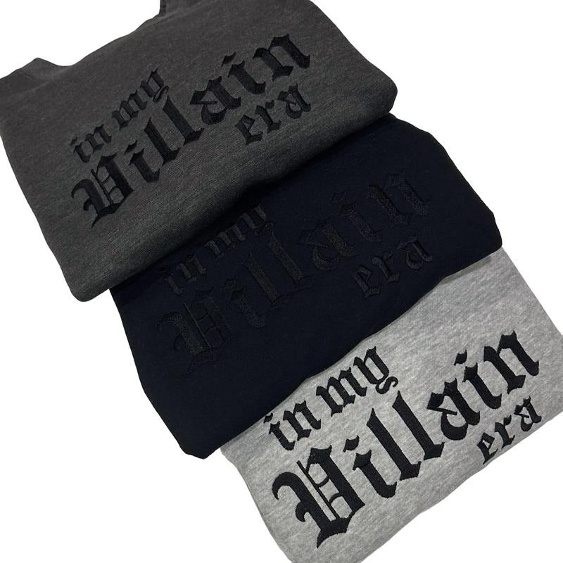 In My Villain Era TM Embroidered Crewneck Sweatshirt Streetwear Clothing Comfortable Cozy Menswear Trendy Book Fashion...