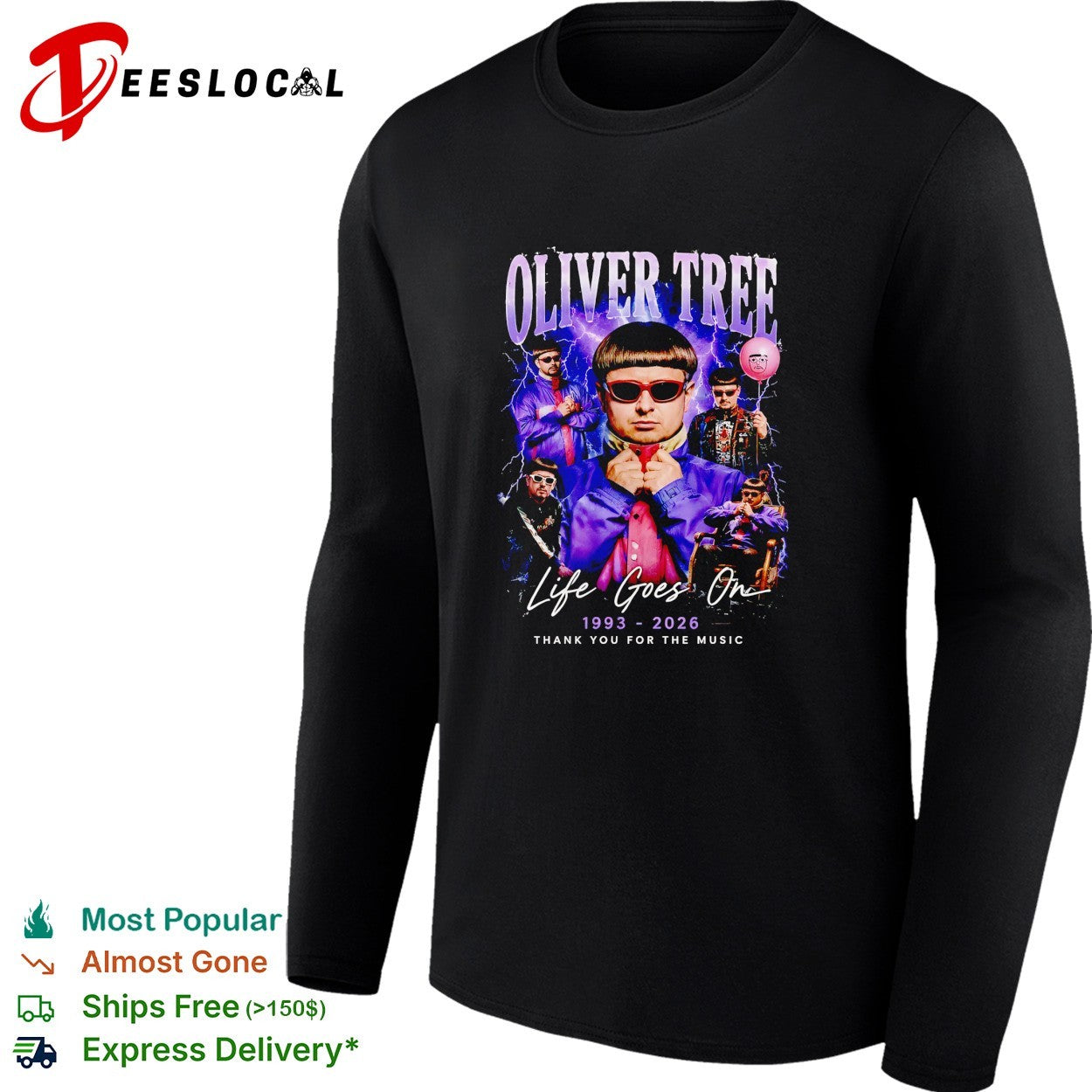 In memory of Oliver Tree collage portraits life goes on tribute shirt