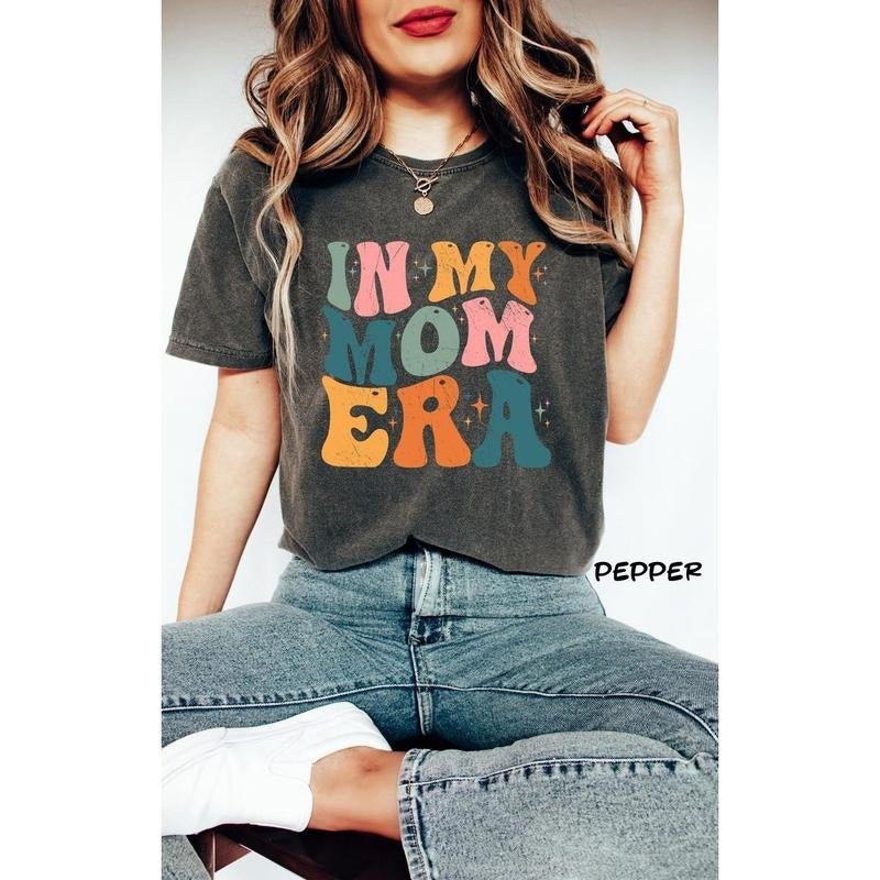In my Mom Era Shirt, Retro Mom Clothes, Mom's Birthday T-Shirt, New Mom & Pregnancy Outfit, Women's Funny Concert Hoodie,...