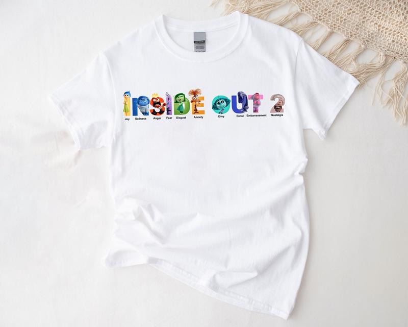 Inside out 2 Character shirt, It's Okay To Feel All The Feels Shirt,  Mental Health Matter Shirt, Emotional support...