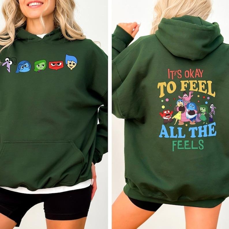 Inside out 2 friends 2 sides sweatshirt, It's Okay To Feel All The Feels Shirt,  Mental Health Matter Shirt, Emotional...