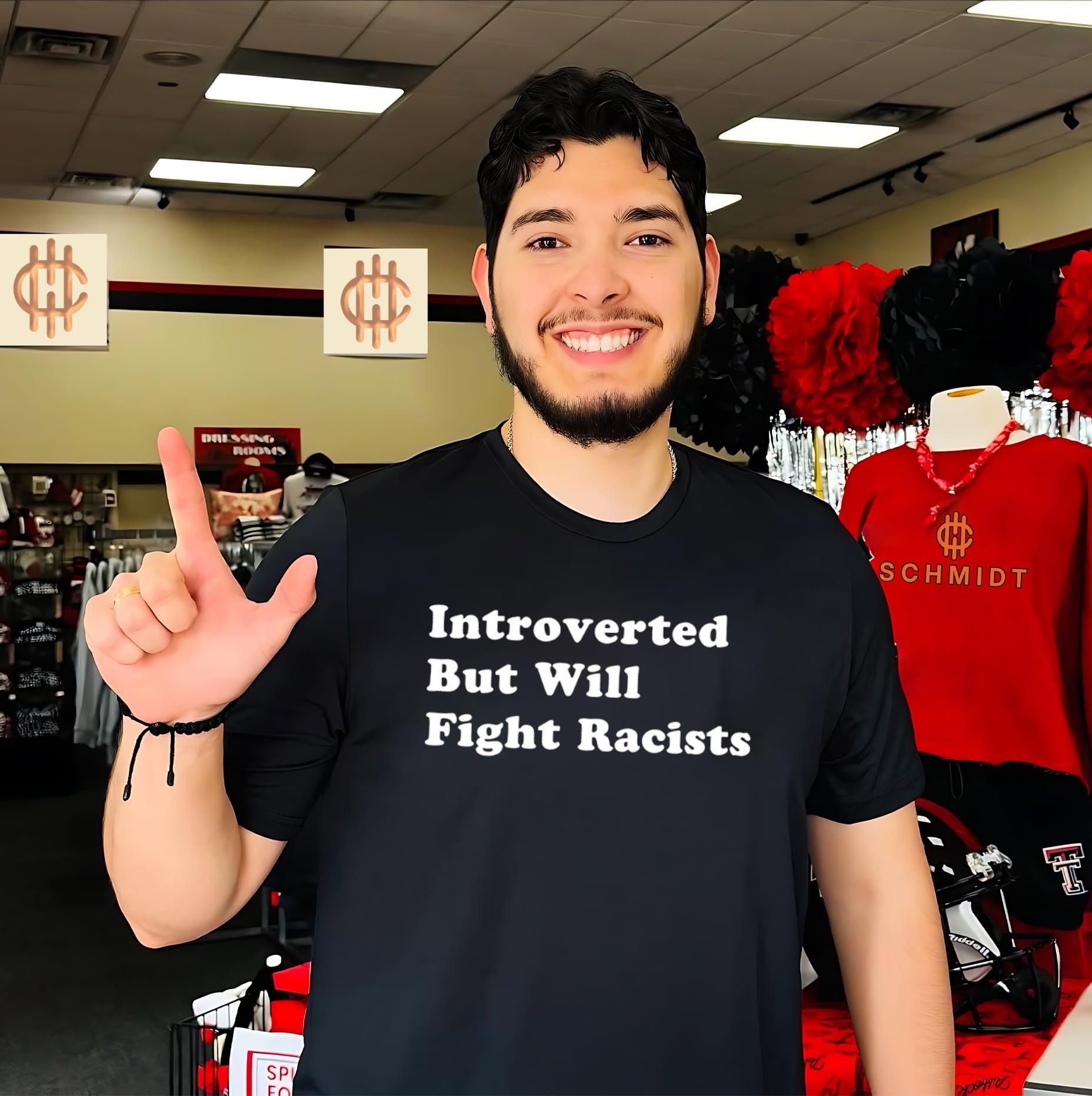 Introverted but Will Fight Racists introvert shirt