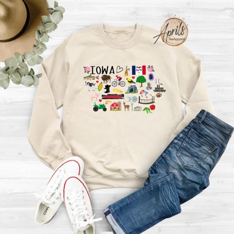 Iowa Sweatshirt, Iowa Hoodie, State Shirt Classic Fashion | TeeBloomCo.com