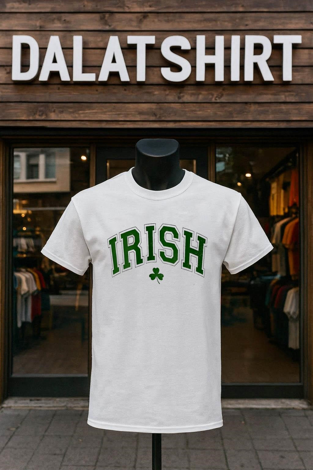 Irish Text With Green Shamrock Clover Lucky Day shirt
