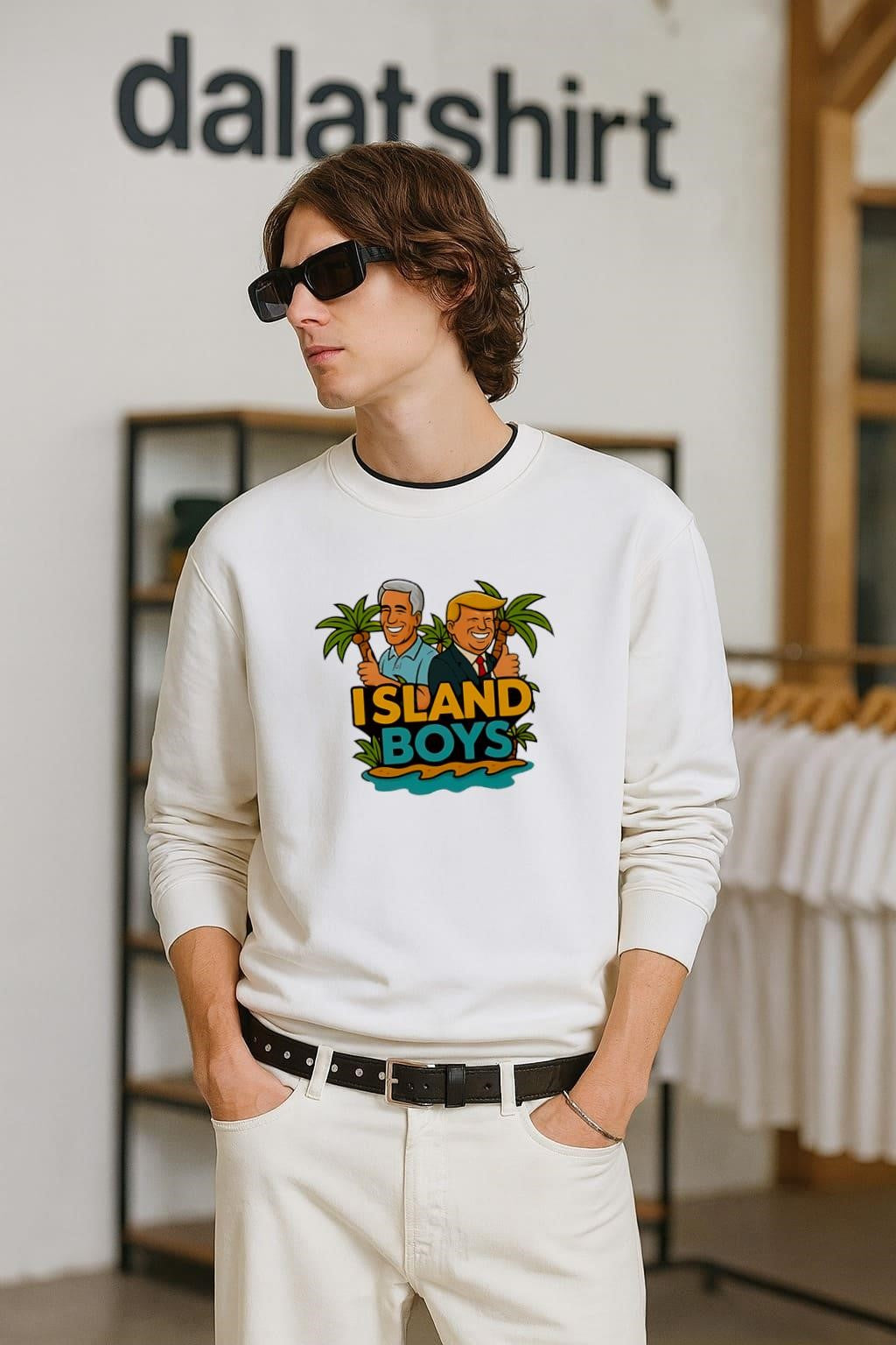 Island Boys Jeffrey Epstein Donald Trump Political Satire Tropical shirt