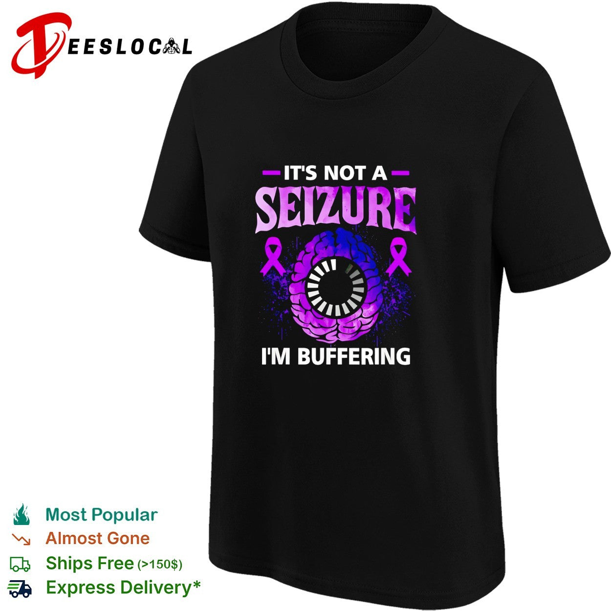 It is not a seizure I am buffering brain awareness epilepsy ribbon shirt