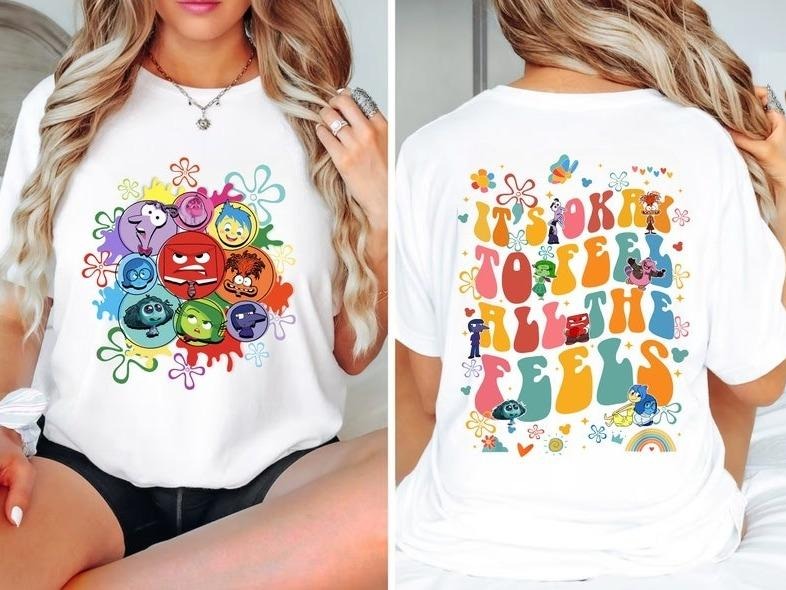 It's Okay To Feel All The Feels 2 Slides Shirt,  Mental Health Matter Shirt, Emotions Portrait T-shirt, Mental Health...