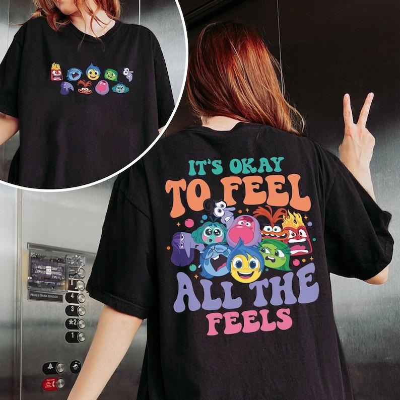 It's Okay To Feel All The Feels Shirt,  Mental Health Matter Shirt, Emotional support shirt, Feelings shirt, Inside Out...