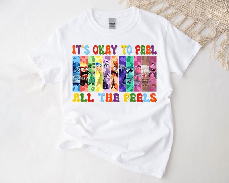 It's Okay To Feel All The Feels Shirt,  Mental Health Matter Shirt, Emotional support shirt, Feelings shirt, Inside Out...