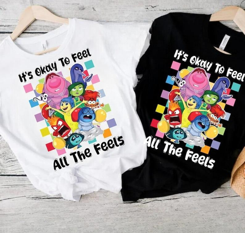 It's Okay To Feel All The Feels Shirt,  Mental Health Matter Shirt, Emotional support shirt, Feelings shirt, Inside Out...