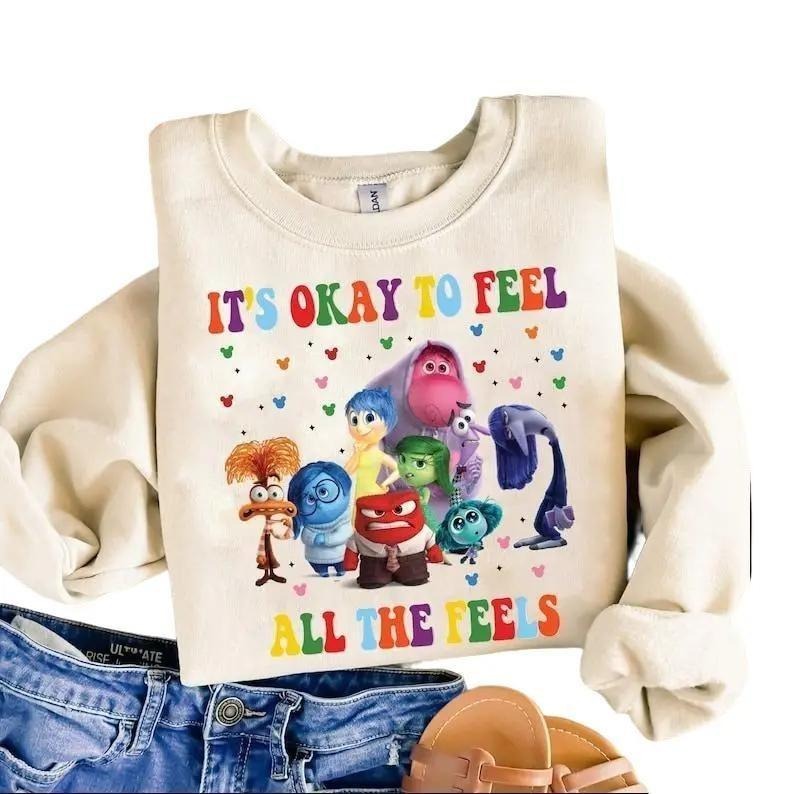 It's Okay To Feel All The Feels sweatshirt,  Mental Health Matter Shirt, Emotional support shirt, Feelings shirt, Inside...