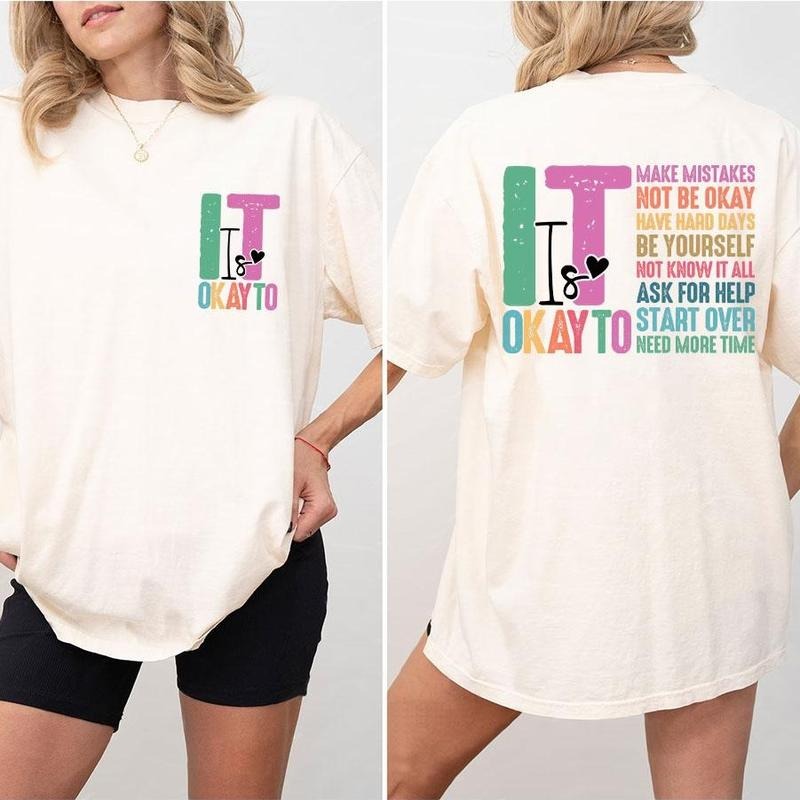 It's Okay To Make Mistakes T-Shirt, Mental Health Matters Shirt, Mental Health Awareness, School Counselor Tee, Special...