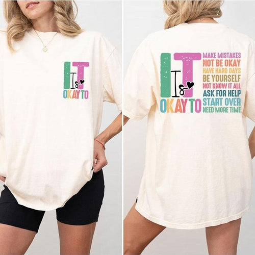 It's Okay To Make Mistakes T-Shirt, Mental Health Matters Shirt, Mental Health Awareness, School Counselor Tee, Special...