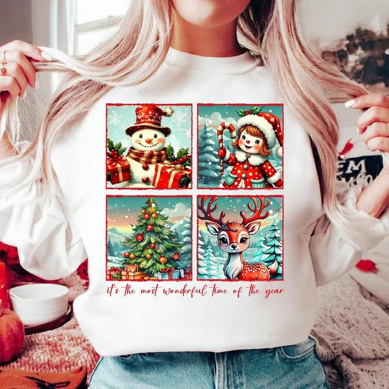 It's The Most Wonderful Time Of The Year Shirt Merry Christmas Shirt Christmas Season Shirt Santa Claus Shirt Reindeer...