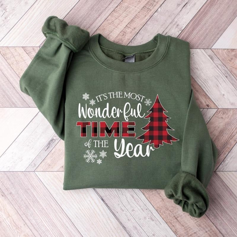 It's The Most Wonderful Time Of The Year Sweatshirt, Christmas Shirt, Crewneck Sweater Unisex Classic Cotton Hoodie