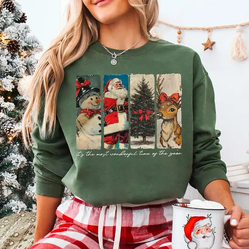 It's The Most Wonderful Time of The Year Sweatshirt, Coquette Christmas Shirt, Small Town Girl Christmas Sweatshirt,...