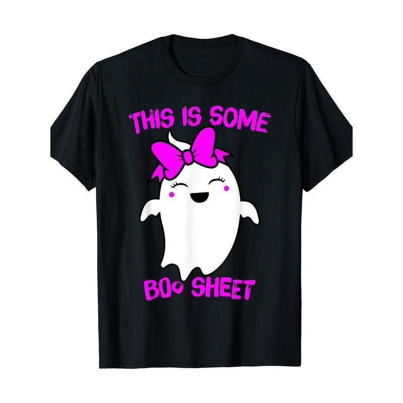 It's a funny man's T-shirt with a "Boo Sheet" Halloween ghost on it. Man's T-shirt Made in USA Hoodie, Sweatshirt