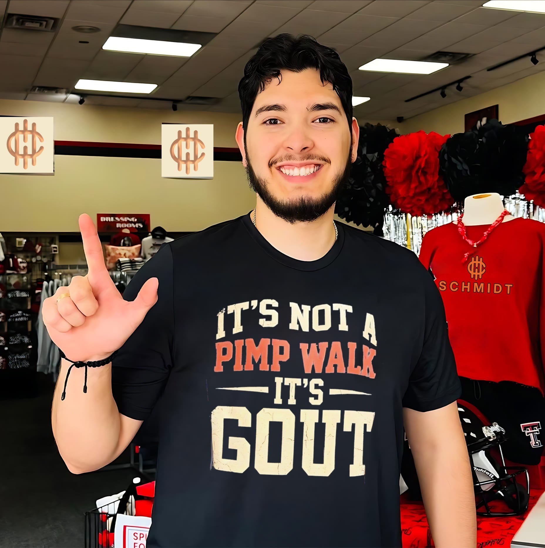 It’s not a pimp walk it’s gout shirt
