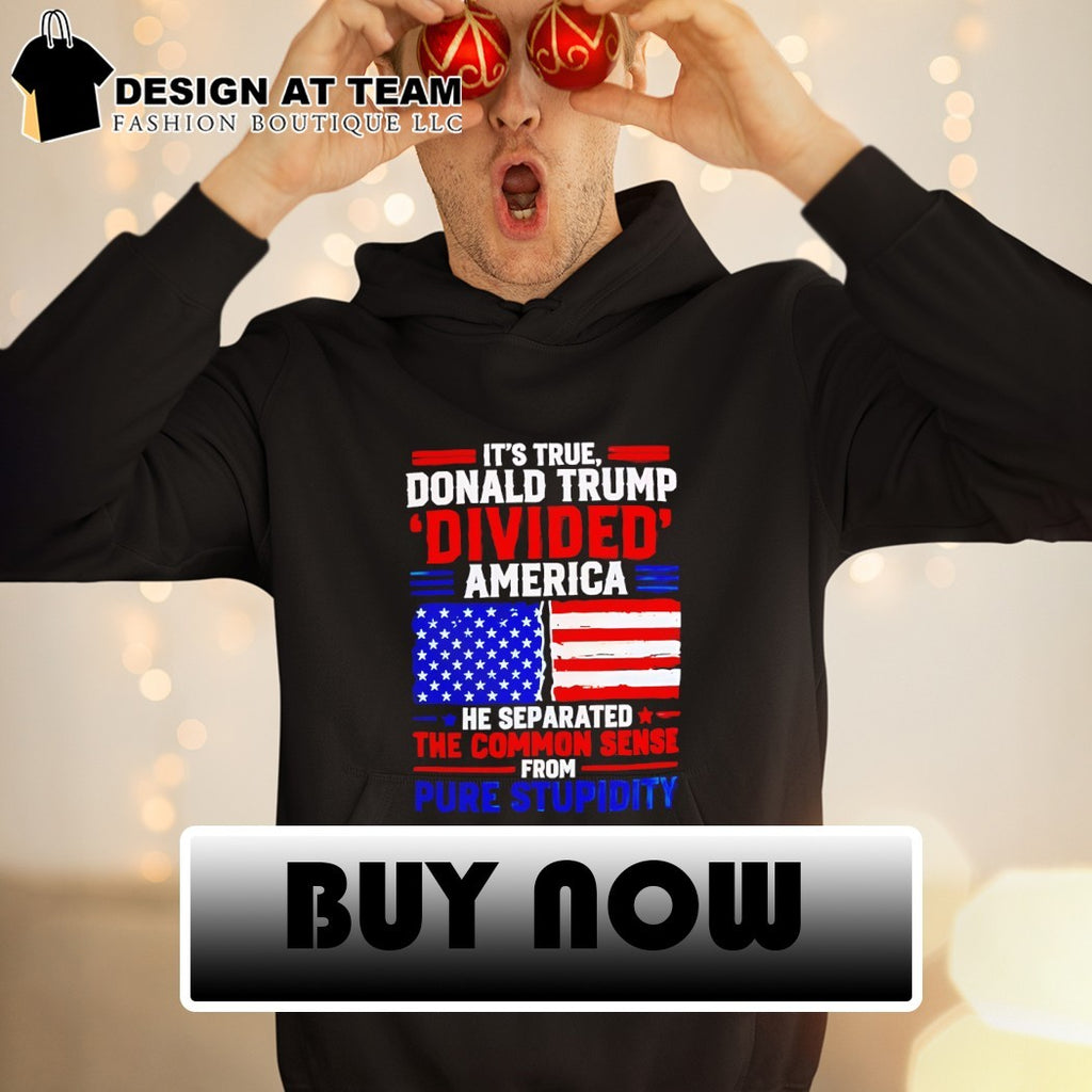 It’s true Donald Trump divided America he separated the common sense from pure stupidity shirt