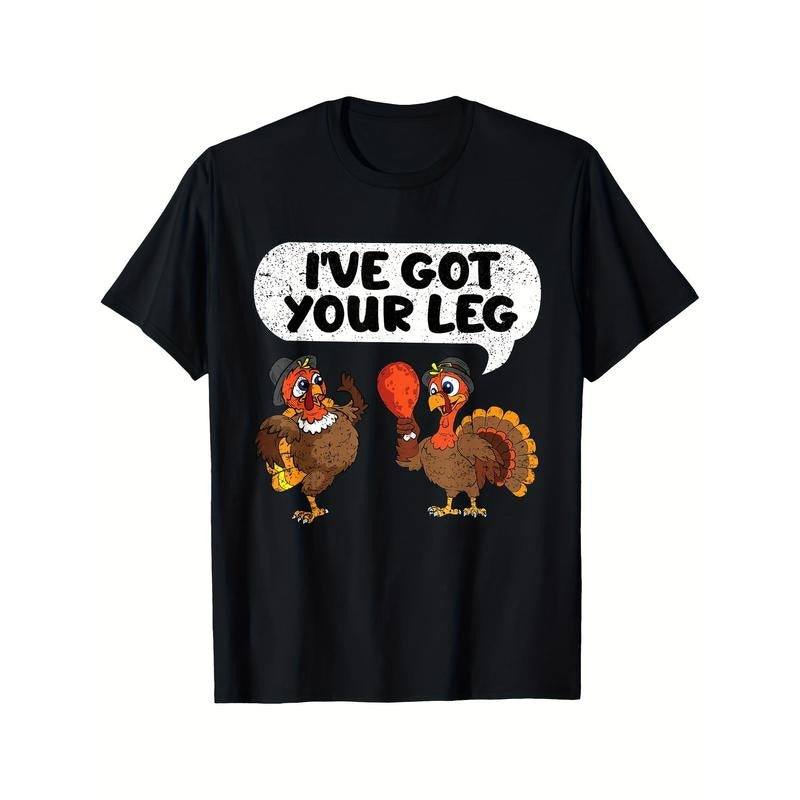 Ive Got Your Leg Thanksgiving Day Funny Turkey Fall Autumn T-Shirt Comfortable, Printed, Stylish 220g made in usa Hoodie,...