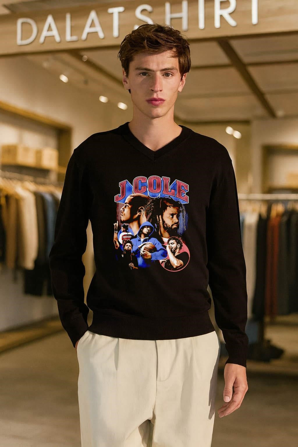 J Cole collage Rap Artist portrait shirt