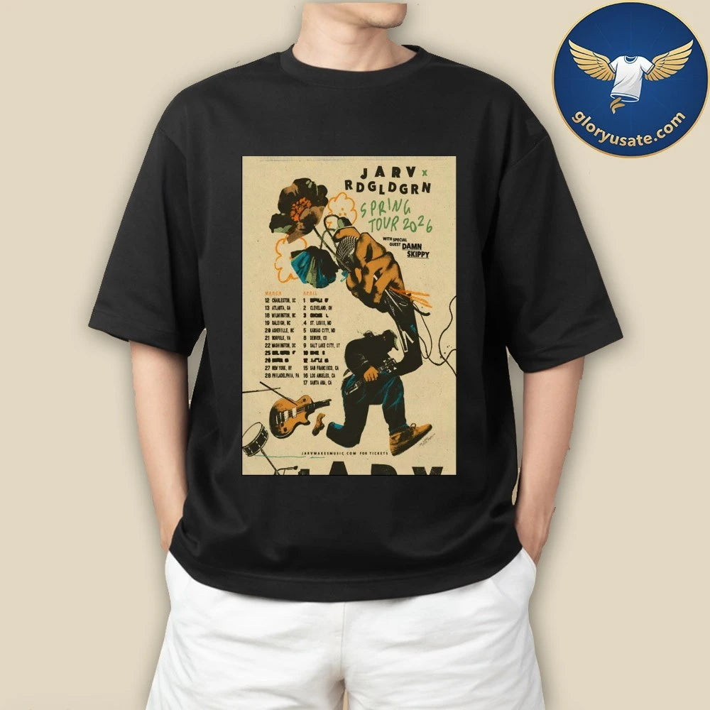 JARV And Red Gold Green Spring Tour 26 Poster Shirt