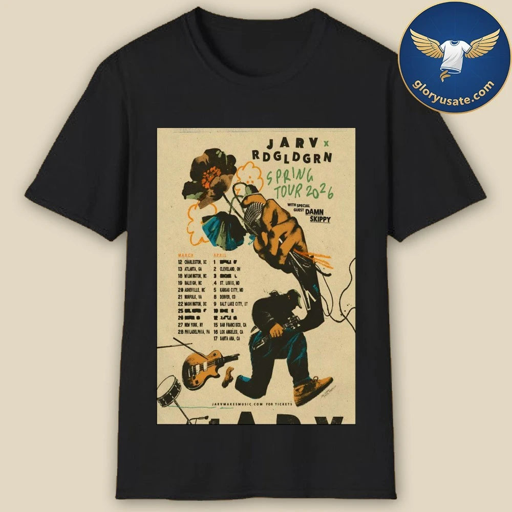 JARV And Red Gold Green Spring Tour 26 Poster Shirt