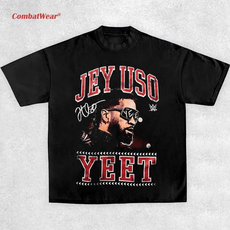 JEY USO YEET TEE, Wrestling Tee, Wrestling Graphic Tee, Wrestler Shirt, Sports Shirt, Vintage Wresting Shirt, Wrestling...
