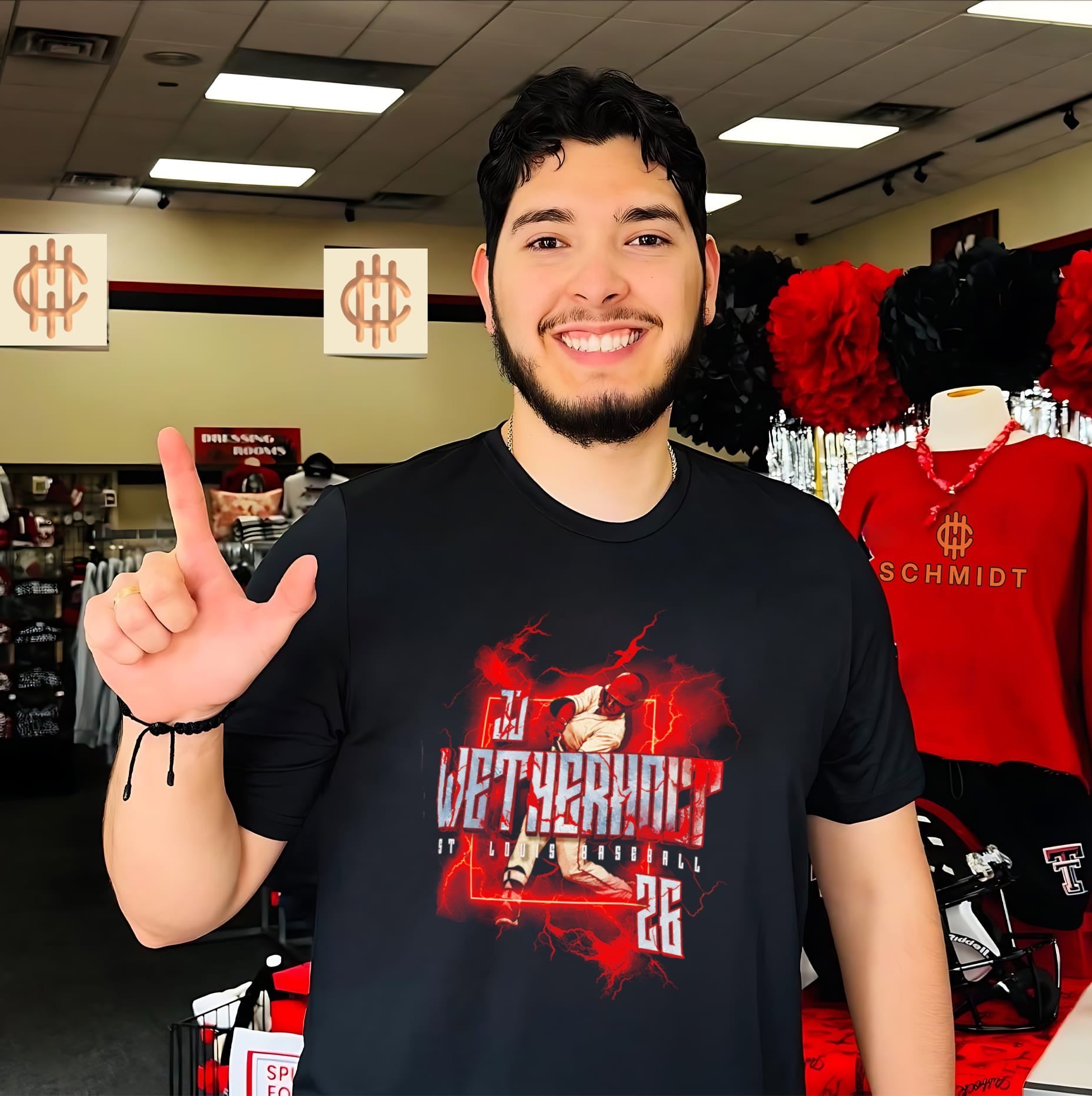 JJ Wetherholt St Louis Cardinals 26 Lightning graphic shirt