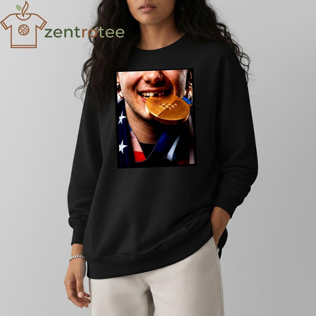 Jack Hughes Golden Medal Goal With Shattered Smile USA Men’s Olympic Hockey Team Olympic Winter 2026 tee