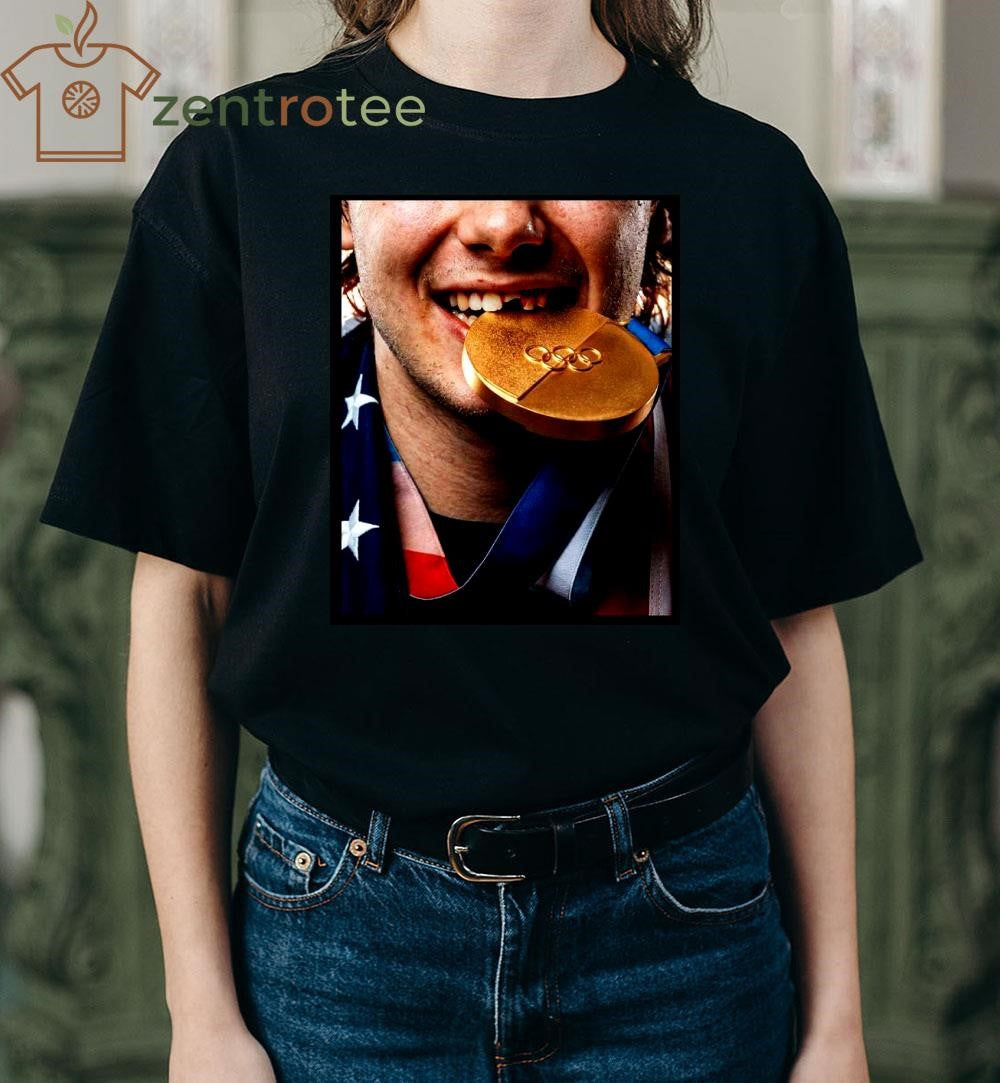 Jack Hughes Golden Medal Goal With Shattered Smile USA Men’s Olympic Hockey Team Olympic Winter 2026 tee