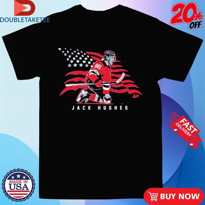 Jack Hughes Stars And Stripes Superstar Pose Olympic Shirts