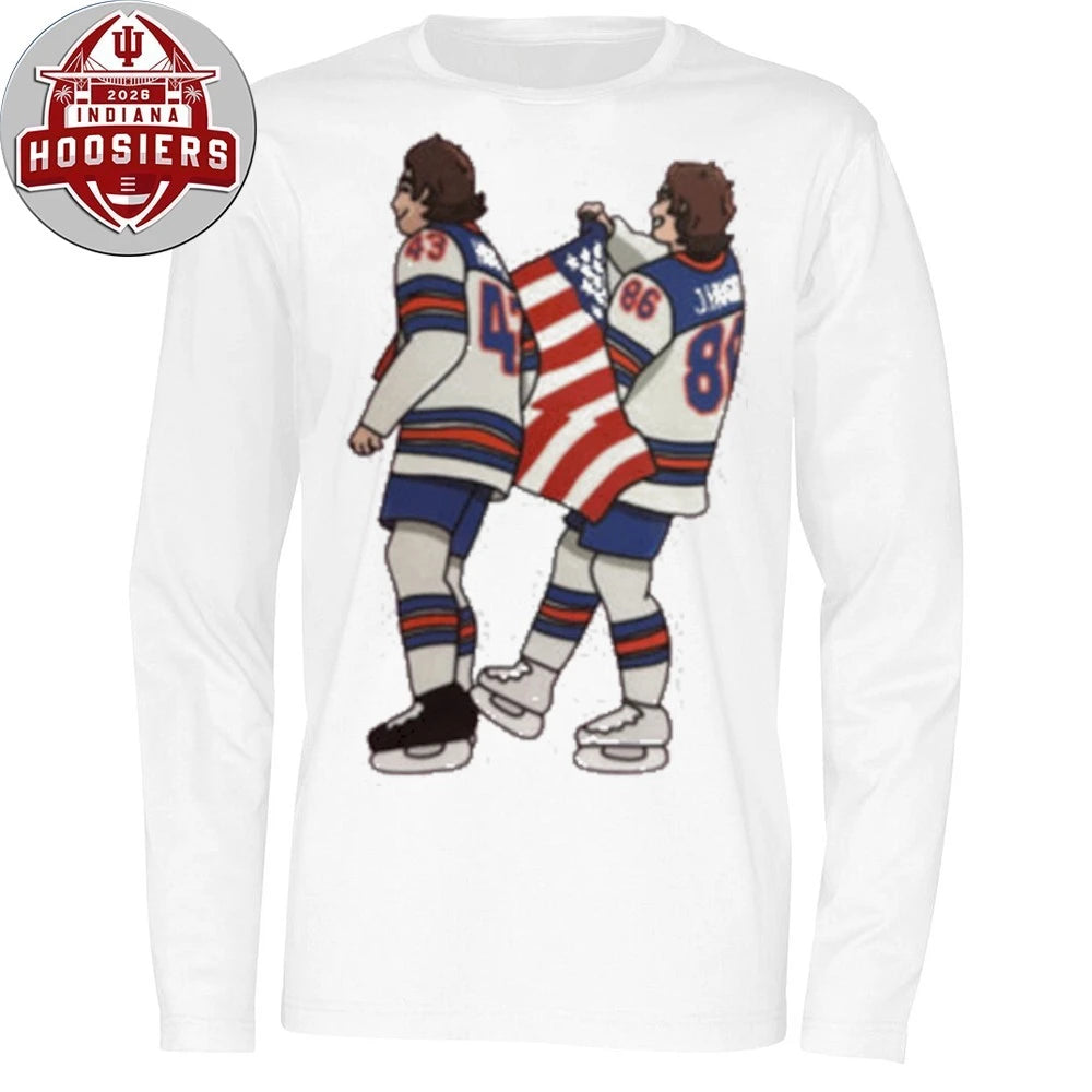 Jack and Quinn Hughes USA Flag T-Shirt
