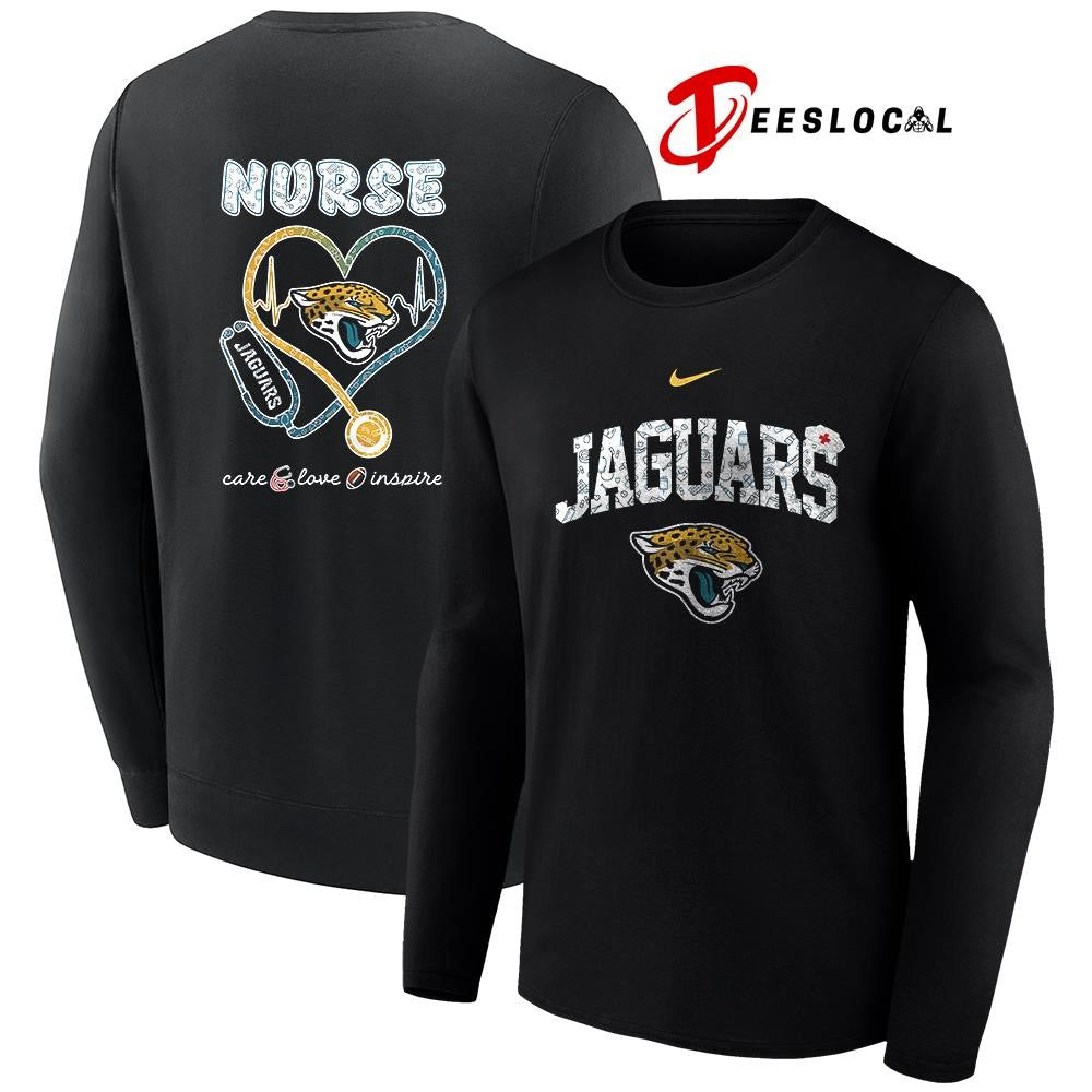 Jacksonville Jaguars x Nurse care love inspire logo shirt