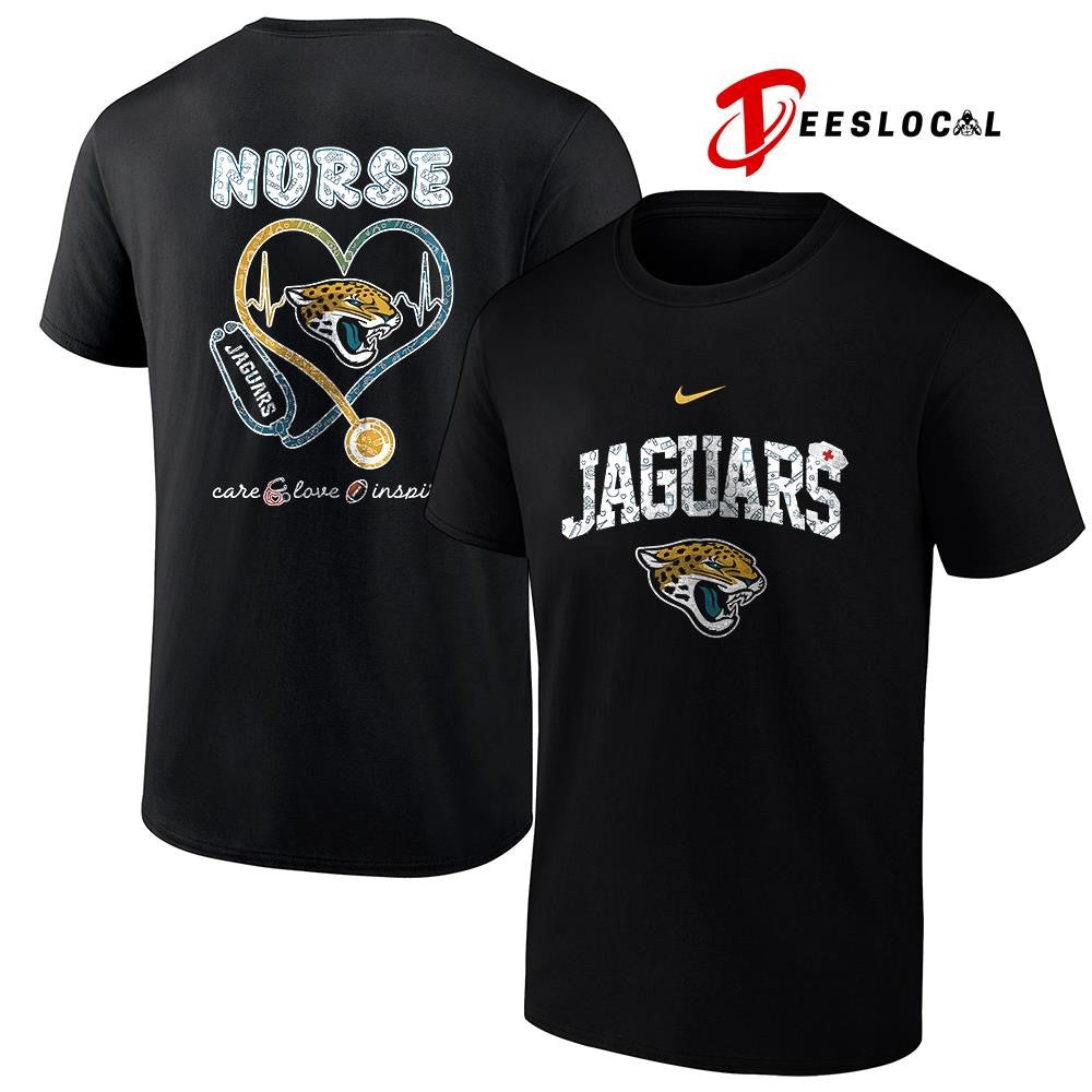 Jacksonville Jaguars x Nurse care love inspire logo shirt