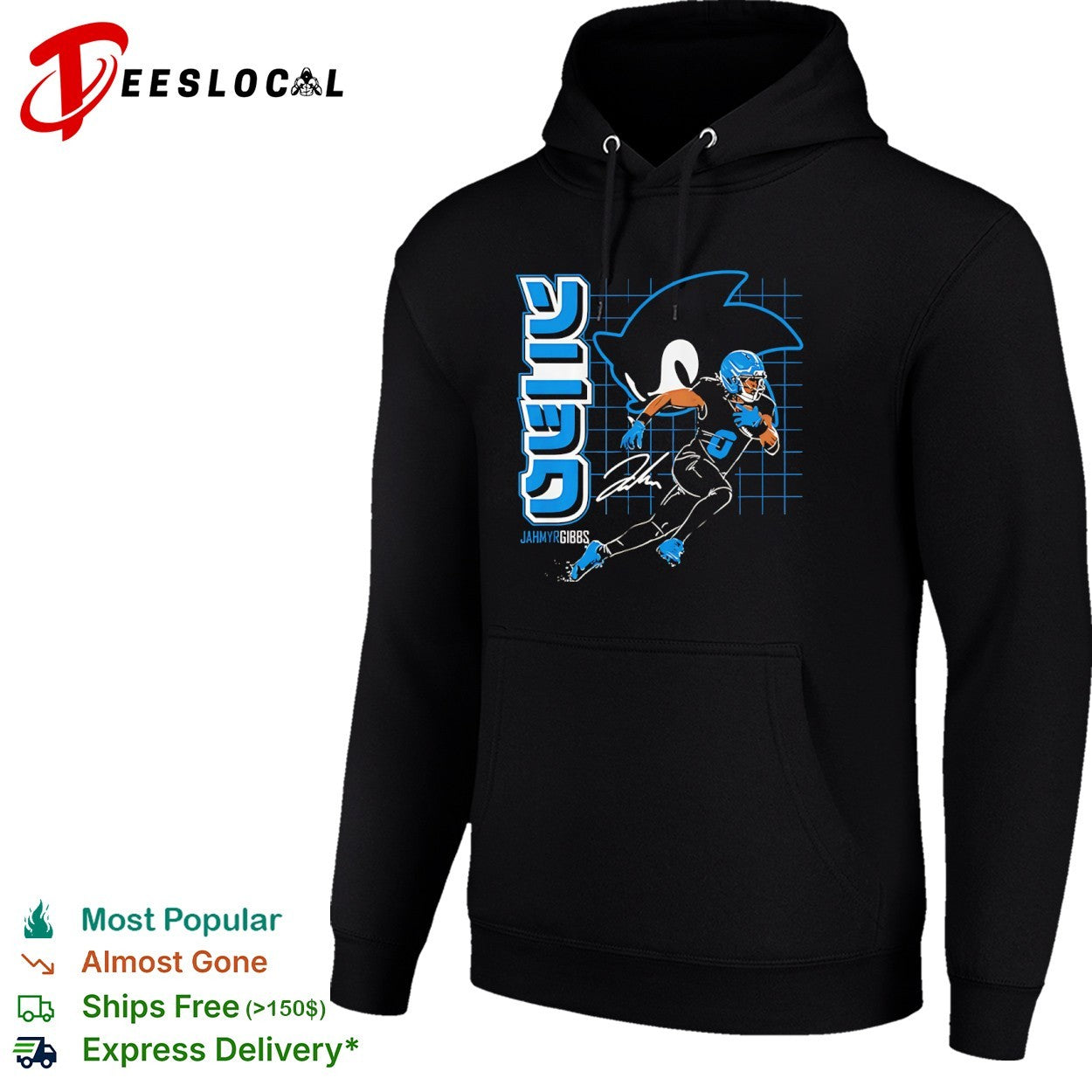Jahmyr Gibbs Detroit Lions NFL the Hedgehog Signature shirt
