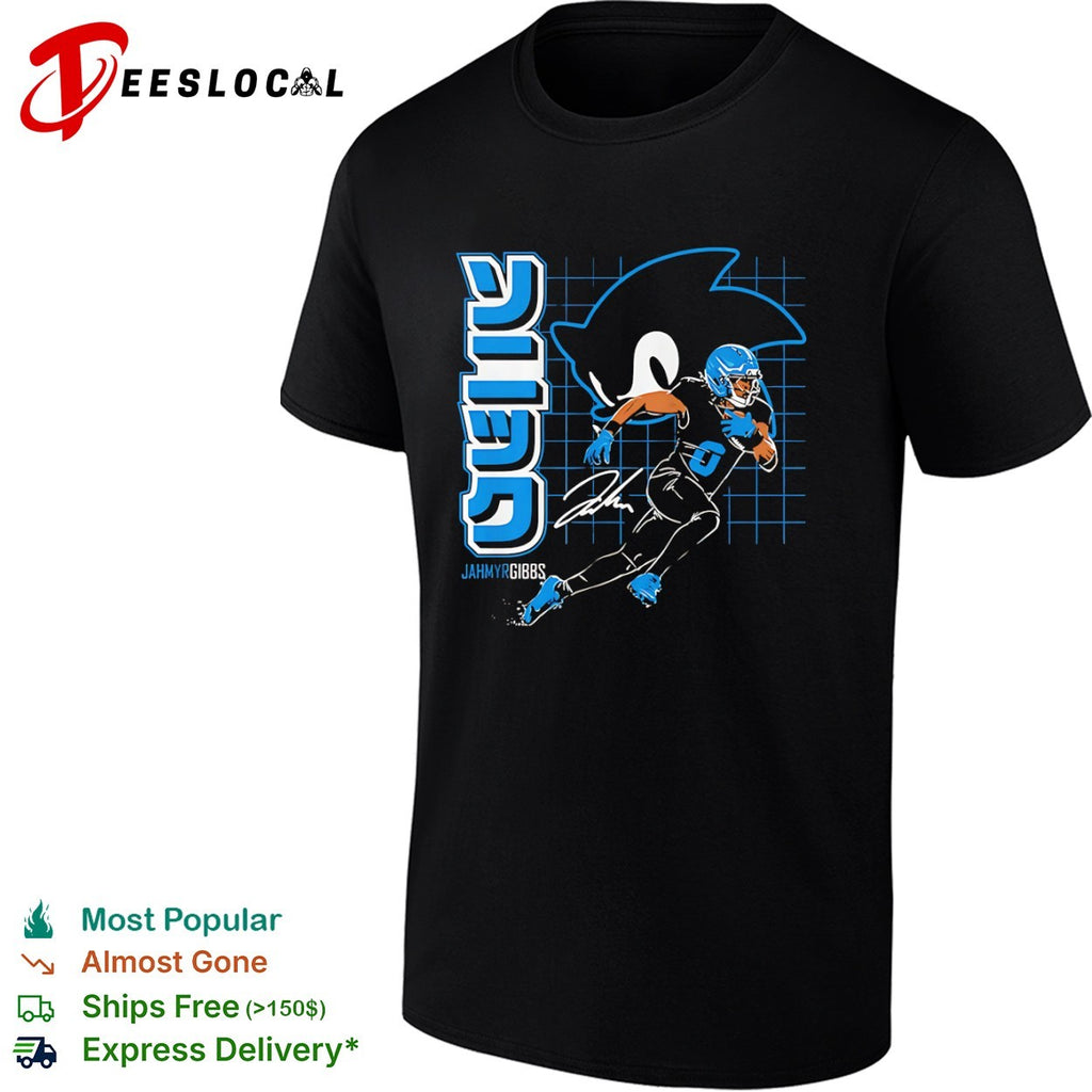 Jahmyr Gibbs Detroit Lions NFL the Hedgehog Signature shirt