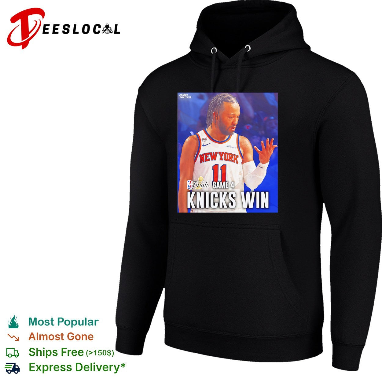 Jalen Brunson 11 New York Knicks Finals Game 4 Knicks Win triumphant photo shirt