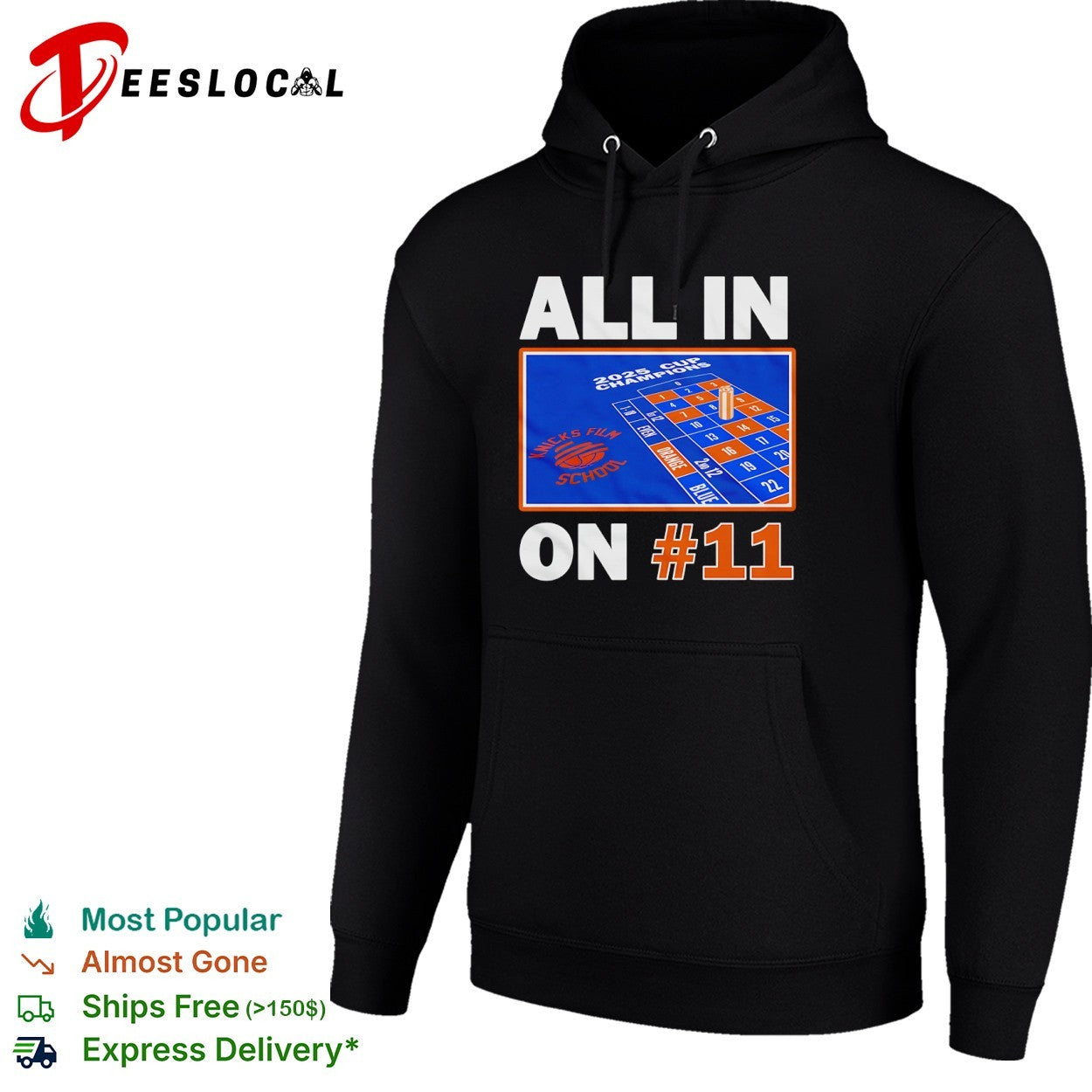 Jalen Brunson All in on 11 New York Knicks NBA 2025 shirt