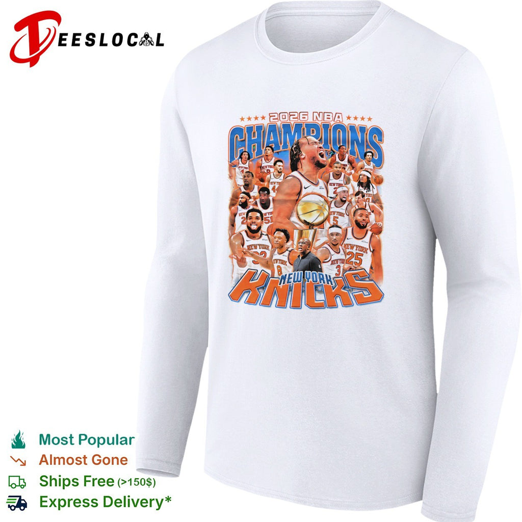Jalen Brunson Karl Anthony Towns 2026 NBA Champions New York Knicks team shirt